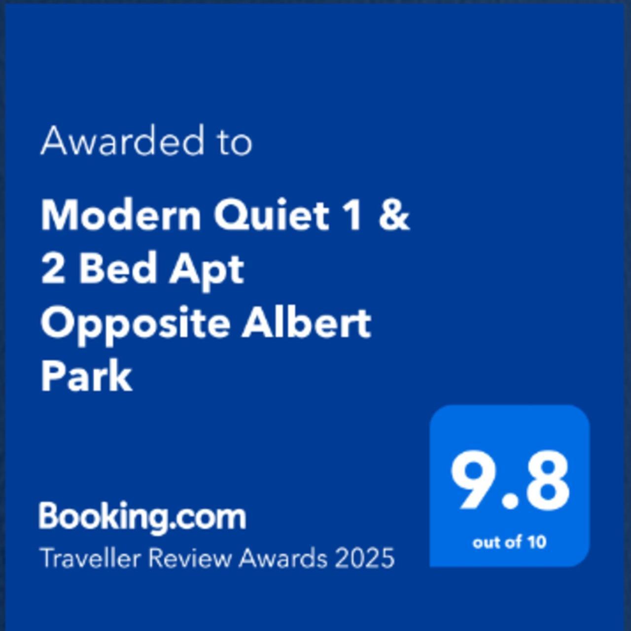 Modern Quiet 1 & 2 Bed Apt Opposite Albert Park Melbourne Esterno foto